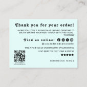 Carte De Visite Merci Qr Code Logo Remise Laisser Un Avis (Dos)