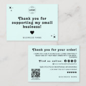 Carte De Visite Merci Qr Code Logo Remise Laisser Un Avis (Devant / Derrière)