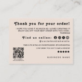 Carte De Visite Merci Qr Code Logo Remise Laisser Un Avis (Dos)