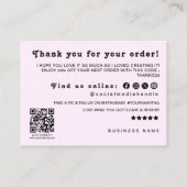Carte De Visite Merci Qr Code Logo Remise Laisser Un Avis (Dos)