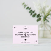 Carte De Visite Merci Qr Code Logo Remise Laisser Un Avis (Debout devant)