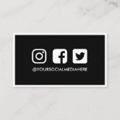 Carte De Visite Merci Red Neon Instagram Remise (Dos)