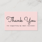 Carte De Visite Merci rose vif moderne (Devant)