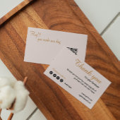 Carte De Visite Merci rose vif moderne pour votre achat