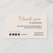 Carte De Visite Merci rose vif moderne pour votre achat (Devant)