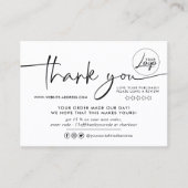 Carte de visite Merci simple (Devant)