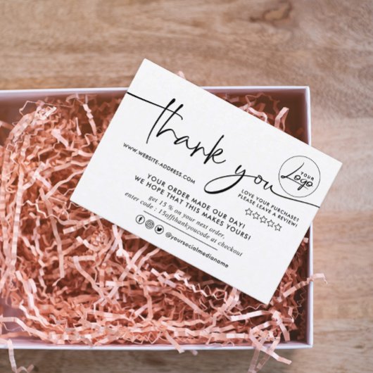 Carte de visite Merci simple