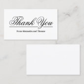 Carte De Visite Merci simple et élégant (Devant / Derrière)