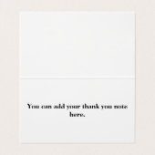 Carte De Visite Merci simple personnalisé (Intérieur déplié)