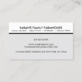 Carte De Visite Merci vétérinaire des animaux de ferme (Dos)