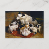 CARTE DE VISITE MÈRE CHIEN AVEC DOGGIES (Dos)