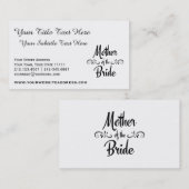 Carte De Visite Mère de la jeune mariée - dîner drôle de (Devant / Derrière)