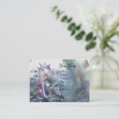 Carte De Visite MÈRE DE PEARL & CHEVAUX DE MER MONOGRAM rose blanc (Debout devant)