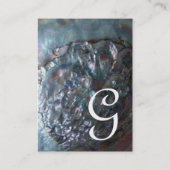 Carte De Visite MÈRE DE PEARL, MONOGRAMME DE SEAHORSE rose blanc g (Dos)