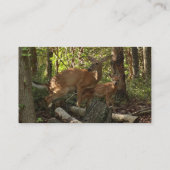 Carte De Visite Mère et bébé cerf au Parc national de Shenandoah (Dos)