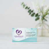 Carte De Visite Mère et enfant | Coeur pourpre (Debout devant)