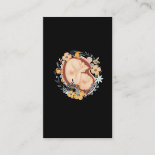 Carte De Visite Mère sage-femme enceinte du bébé de fleurs