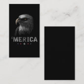 Carte De Visite Merica Eagle 4 juillet USA Patriotique (Devant / Derrière)