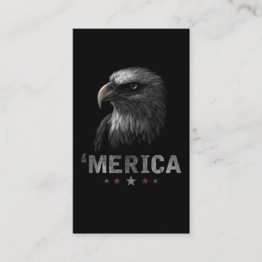 Carte De Visite Merica Eagle 4 juillet USA Patriotique (Devant)