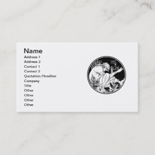 Carte De Visite Merlin imaginaire Art Nouveau