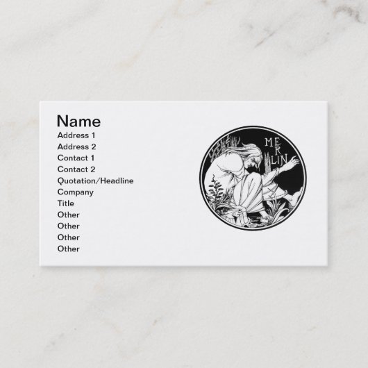 Carte De Visite Merlin imaginaire Art Nouveau (Devant)