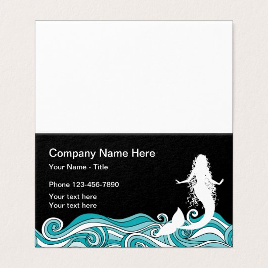 Carte De Visite Mermaid Beach Thème (Extérieur déplié)
