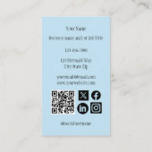 Carte De Visite Mermaid Dragon Imaginaire bleu (Dos)