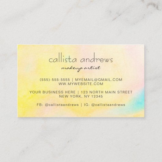 Carte De Visite Mermaid Green Jaune Parties scintillant Drives Art (Dos)