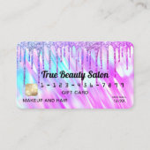 Carte De Visite Mermaid Holographic Parties scintillant Drift Créd (Devant)