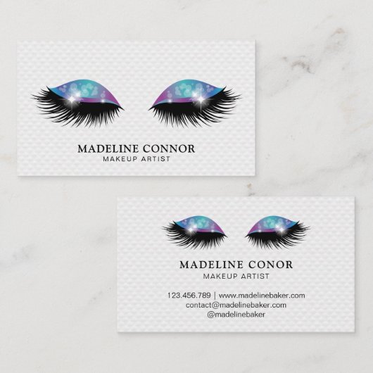 Carte De Visite Mermaid Lashes Luxe (Devant / Derrière)