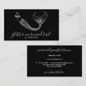 Carte De Visite Mermaid noir blanc (Devant / Derrière)