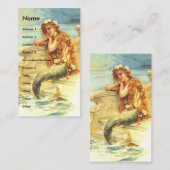 Carte De Visite Mermaid Vintage (Devant / Derrière)