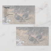 Carte De Visite Merriams dindes sauvages, gobblards (Devant / Derrière)