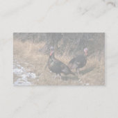 Carte De Visite Merriams dindes sauvages, gobblards (Dos)