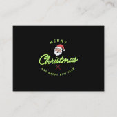 Carte De Visite Merry Christmas and Happy New Year (Devant)