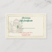 Carte De Visite Merry Christmas Candy Store Gift Certificate (Devant)