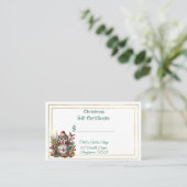 Carte De Visite Merry Christmas Coffee Shop Gift Certificate (Debout devant)
