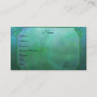 Carte De Visite Merveille de zantedeschia