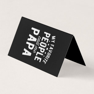 Carte De Visite Mes Gens Favoris M'Appelent Papa