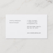 Carte De Visite Mesdames Élégante traditionnelle gris clair (Dos)