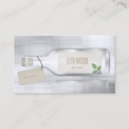 Carte De Visite Message dans une bouteille (Devant)