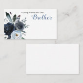 Carte De Visite Message du frère fleuriste funéraire (Devant / Derrière)