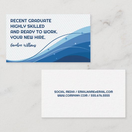 Carte De Visite Message positif | Conception du texte (Devant / Derrière)