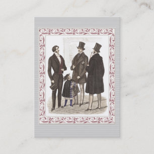 Carte De Visite Messieurs élégants de Biedermeier dans le tenue 