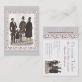Carte De Visite Messieurs élégants de Biedermeier dans le tenue de (Devant / Derrière)