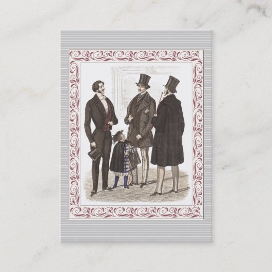 Carte De Visite Messieurs élégants de Biedermeier dans le tenue de (Devant)