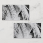 Carte De Visite Messy Mane Day noir et blanc (Devant / Derrière)