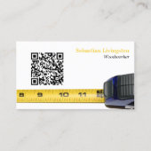 Carte De Visite Mesurer le code QR professionnel de travail du boi (Devant)