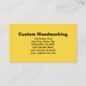 Carte De Visite Mesurer le code QR professionnel de travail du boi (Dos)