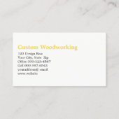 Carte De Visite Mesurer le code QR professionnel de travail du boi (Dos)